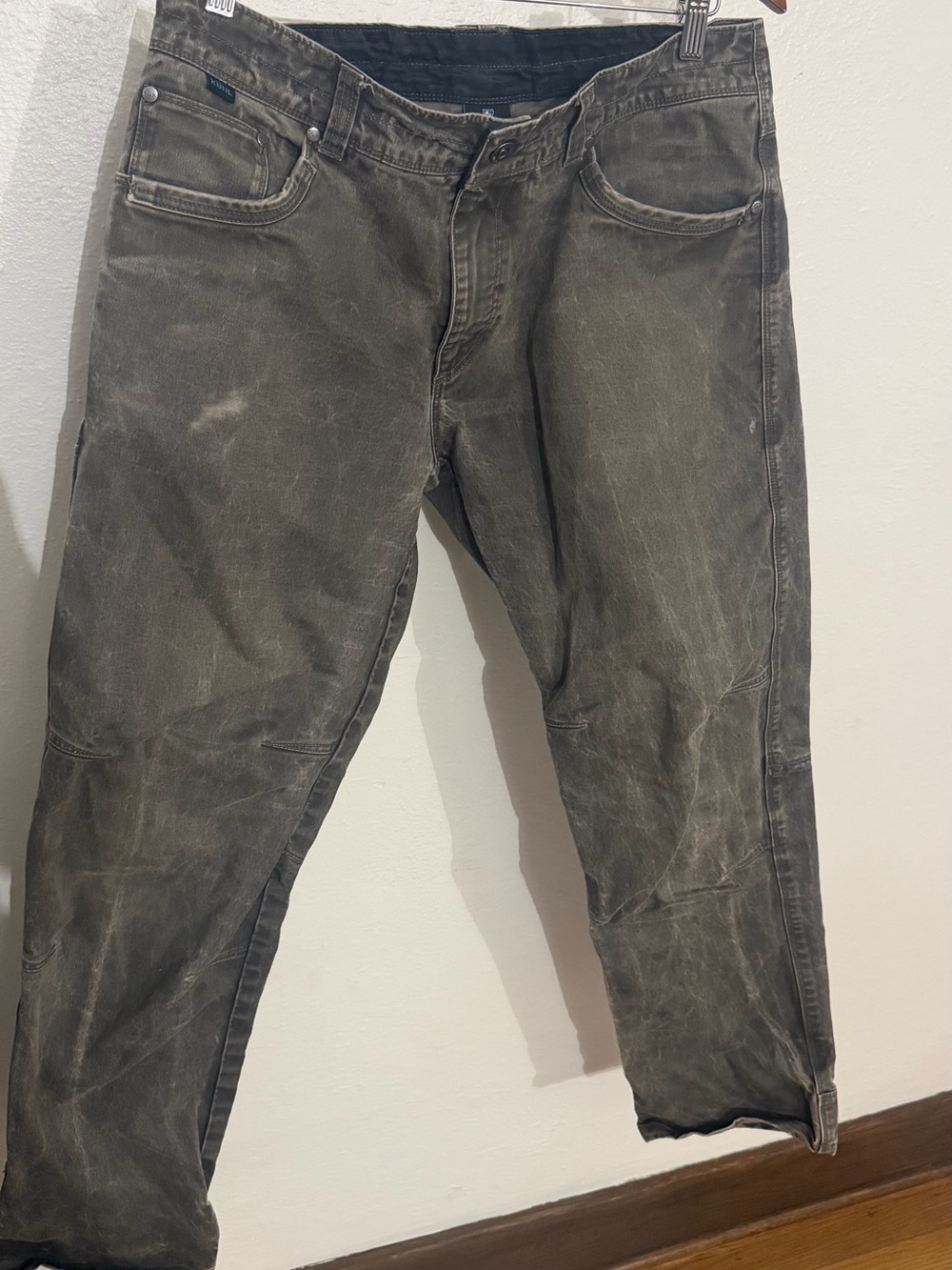KUHL  Men's 34x32 Distressed Utility Canvas Hiking Outdoor Workwear Jeans